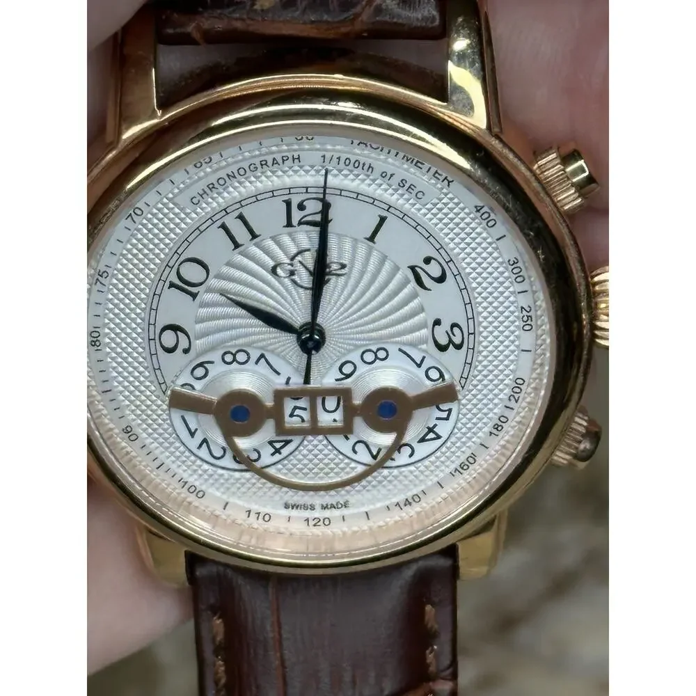 GV2 Gevril Montreux 8103 Swiss Chronograph Rose Gold Ltd Ed #058/500 Men Watch